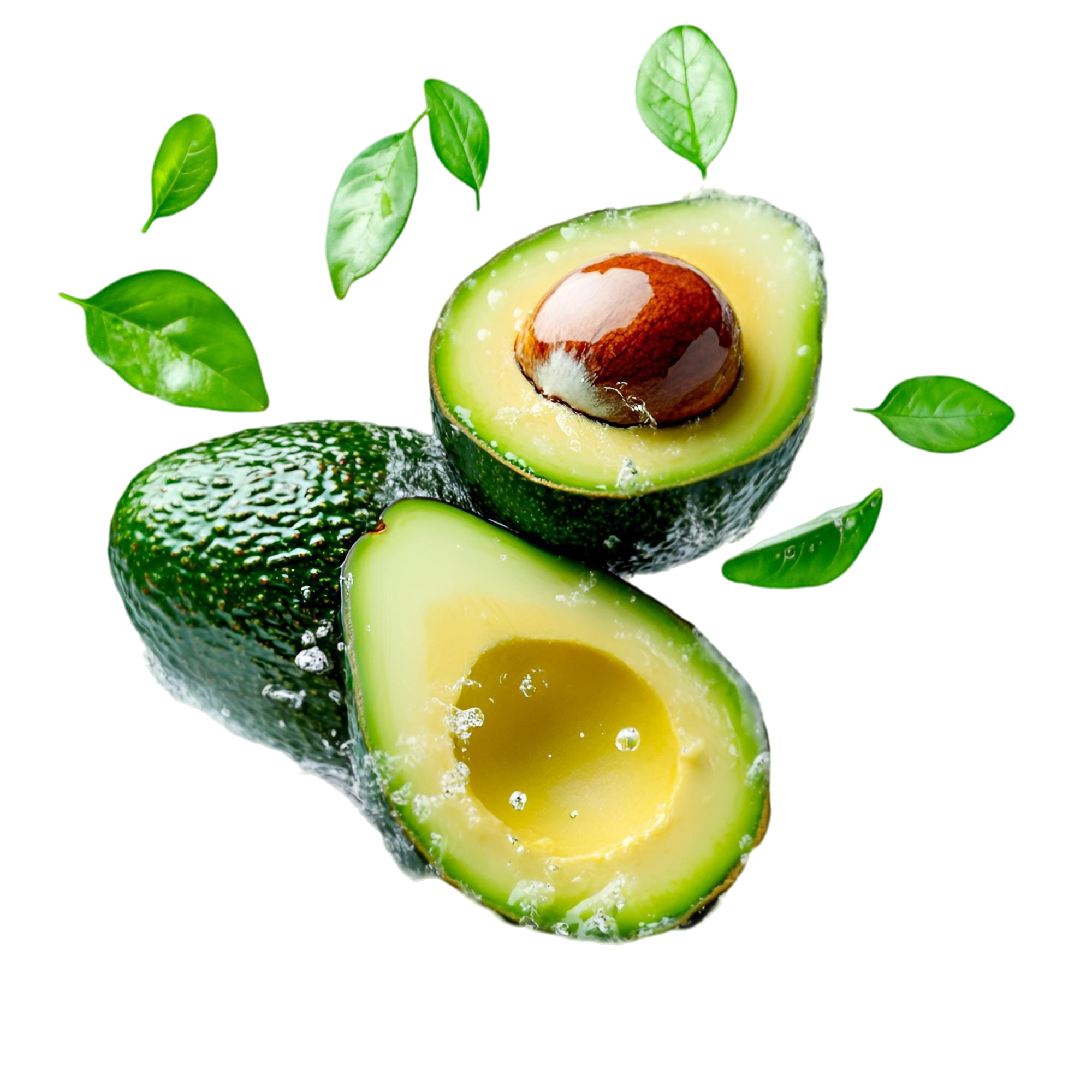 fresh-avocado-with-water-splash-leaves-transparent-background (1)